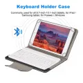 Universal Wireless Bluetooth Keyboard with Leather Case Stand Cover for iPad 7 8 Inch 9 10 Inch Tablet for iOS Android Windows. 