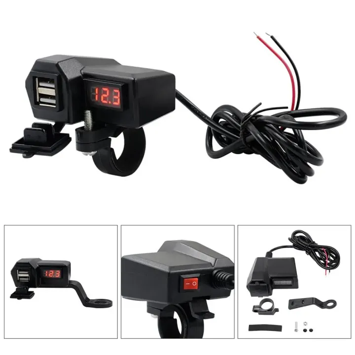 10-24V%203.1A%20Dual%20USB%20Port%20Motorcycle%20Charger%20with%20Voltmeter%20Waterproof%20Fast-Charging%20Cable%20for%2012V/24V%20Bikes,%20ATV,%20Boats%20-%20Image%206
