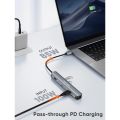 6-in-1 USB C Hub Docking Station with 4K HDMI 60Hz, Gigabit Ethernet, 100W PD Fast Charging, 2 USB 3.0, USB-C Data Port, Aluminium Housing for MacBook Pro/Air, Steam Deck, iPad Pro, Surface Pro, Dell XPS, Type-C Devices, Ideal for Work & Gaming. 