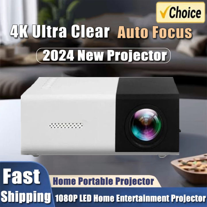 2024 New YG300 Mini LED Projector Yg300 Upgraded Version 1000 Lumen 320x240P HDMI-compatible USB Audio Home Media Player Beamer