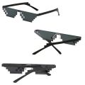 1/2/3/6Pcs Mosaic Sunglasses Cool Party Vintage Shades Eyewear For Men Pixelated Sunglasses Funny Women Glasses. 