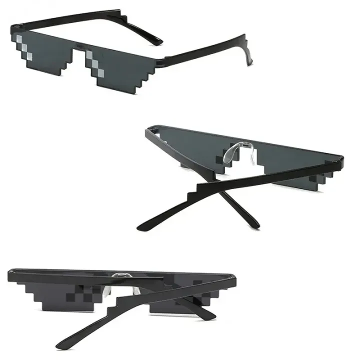 1/2/3/6Pcs%20Mosaic%20Sunglasses%20Cool%20Party%20Vintage%20Shades%20Eyewear%20For%20Men%20Pixelated%20Sunglasses%20Funny%20Women%20Glasses%20-%20Image%204