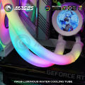 120 240 360 CPU AIO Water Cooler Tubing RGB Soft Luminous Neon Liquid Cooling Tube Cover 5V 3Pin ARGB. 