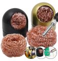 Desoldering Soldering Cleaning Ball Iron Mesh Filter Cleaning Nozzle Tip Copper Wire Cleaner Ball Metal Dross Box Clean Ball. 