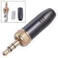 3.5mm Male Stereo Mini Jack Plug Headphone Audio Solder Connector Replacement Parts For Sennheiser Wireless Microphone Cable. 