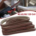 20Pcs 13 x 457mm Aluminum Oxide Sanding Belts 40/60/80/120Grit Sander Abrasive Belt for Sanding Wood Metal Plastic. 