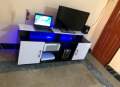 ImKamp  Gaming Room Furniture Console Modern LED TV Stand White TV Cabinet upto 60 inches. 