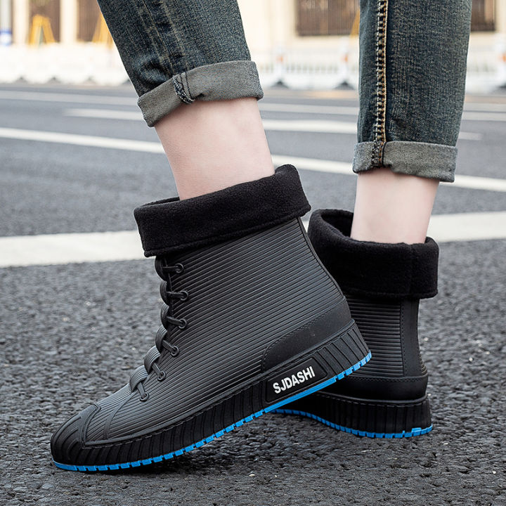 Rain%20Boots%20For%20Men%20Women%20Summer%20Casual%20Mid-calf%20Waterproof%20Shoes%20Winter%20Lining%20With%20Fleece%20Warm%20Anti-slip%20Wear-resistant%20Outdoor%20-%20Image%203