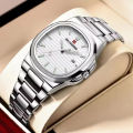 BAISHENG Luxury Watch For Men Waterproof Square Quartz Wrist Watch Luminous Stainless Steel Business Watch. 