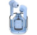 Air 31 Wireless Earbuds – Transparent Crystal Case with LED Display, Bluetooth 5.3, Heavy Bass. 