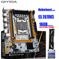 QIYIDA X99 Motherboard set LGA2011 3 kit With Xeon E5 2670 V3 CPU Processor and 16GB DDR4 RAM Memory NVME M.2 E5 D4. 