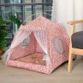 Cat Broken Flower Tent Semi Enclosed Internet Celebrity Tent Nest Universal For All Seasons Pet Supplies Summer Dog And Cat Nest. 