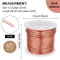 12 17 18 Gauge Aluminum Wire (12 Gauge,100FT) Anodized Jewelry Craft Making Beading Floral Colored Aluminum Craft Wire - Gold. 
