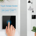 1/2/3gang 433Mhz Touch Wall Switch Light Switches With Glass Panel Eu Standard And Wireless Remote Controller RF433. 