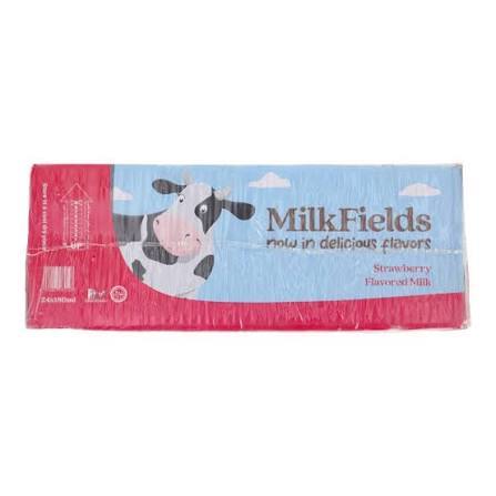 Carrefour Milk Fields Strawberry Flavoured Milk 180 ml (Pack of 24) (254892)