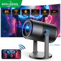 GOOJODOQ EJ Projector 250ANSI 2.4G+5G native 720P support 1080P 4K Ultra HD WIFI6 BT5.1 portable smart Home Theater Smart projector. 