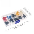 25Pcs 12*12*7.3MM Micro Switch Button Switch Momentary Tactile Push Button Switchs Circular 5 Colors Cap Kit DIY For Arduino. 
