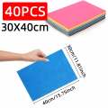 40PCS Felt Fabric Solid Color Pre Cut Blocks Hand Wash Only Suitable For DIY Handmade Sewing Projects And Decoration Production. 
