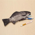Pencil Case Fish Shaped Novelty Fish Pen Bag Fish Coin Purse Funny Pencil Case  for Office Supply. 