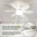 Ceiling Fan with Light E27 Fan Light with Remote Control Super Quiet Socket Ceiling Fan for Bedroom Kitchen Home Lighting. 