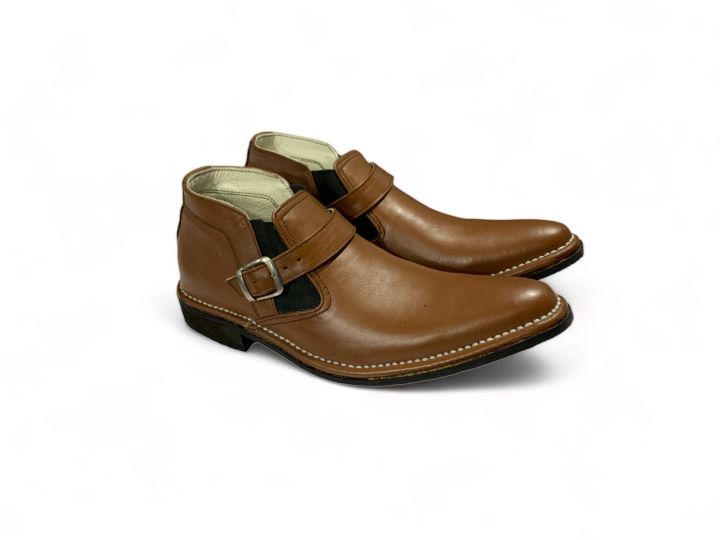 Brown Formal Half Shoes Royal Italian Suede Camel Formal Laced