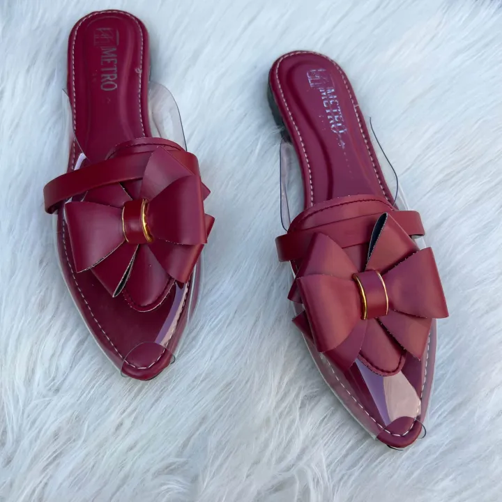 Metro%20Transparent%20New%20Luxury%20Fashion%20Trendy%20Women%20Red%20Bow%20Pointed%20Toe%20Flat%20Slip-On%20Sandals%20%E2%80%93%20Stylish%20Ladies%20Fashion%20Shoes%20-%20Image%207