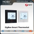 MOES Tuya ZigBee Smart Thermostat Room Temperature Control Water/Electric Floor Heating Gas Boiler Work With Alexa  Home. 