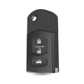 DANDKEY 2/3 Buttons Folding Flip Car Remote Key Shell Fob Case Cover For MAZDA 2 3 5 6 MX5 Uncut Blade With Battery Holder. 