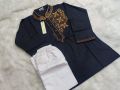 Super Eid campaign Special cotton Black colour ambrodary work panjabi for Kids and boys.