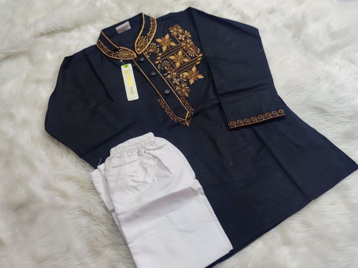 Super%20Eid%20campaign%20Special%20cotton%20Black%20colour%20ambrodary%20work%20panjabi%20for%20Kids%20and%20boys%20-%20Image%203
