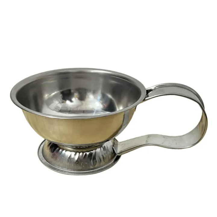 Stainless Steel Incense Dhup Burner Pot with Handle, 5 Inch, Ideal for Dhoop and Kaphoor Fragrances