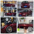 Highest quality super gloss metallic Dragon Blood red vinyl wrap film glossy red vinyl wrap for car wrap for Motorcycle. 