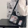 NEW Y2k Japanese Harajuku Shoulder Bag Womens Transparent Ita Bag Girls School Crossbody Bags for Women Female Designer Handbags.