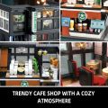 Coffee Shop City House Building Blocks Set for Adults, City Street View Construction Toy with Light, Christmas Kid Boy Girl . 