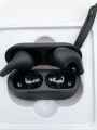 TWS Air Pro Matte Black Wireless Earbuds - ANC Noise Reduction Bluetooth Headphones. 