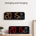 Large Digital Wall Clock Temperature and Date Week Display Night Mode Table Alarm Clock 12/24H Electronic LED Clock Timing Func. 