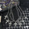 Cross Waist Chain Women's Waist Jewelry Niche Waist Decoration Versatile Temperament Cool Punk Hot Girl Personal Body Chain.
