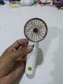 Portable DP-7648A Handheld High Speed Fan 2000mAh Rechargeable Battery 3 Speed Settings Personal Cooling Fan White Minimalist Body Design Ideal for Travel Camping Hiking Includes USB-C Fast Charging Interface and Desktop Stand.. 