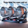 New Design 360° Rotating Three Heads Car Cooling Fans Portable Home Office Powerful Wind Speed All Vehicles Perfect Summer Days. 