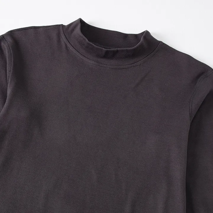 4/1%20Piece%20Autumn%20And%20Winter%20Men's%20Semi%20High%20Neck%20Warm%20Windproof%20Base%20Top%20Solid%20Color%20Versatile%20Youth%20Casual%20Sports%20Thick%20Base%20T-%20-%20Image%206