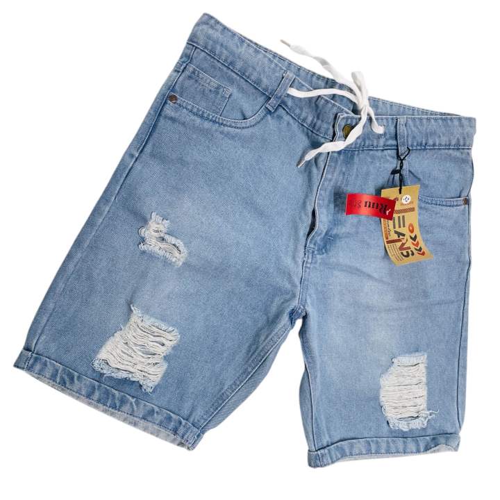 Denim short patch design gents fashion