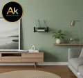 2- layer Wall mount wifi router stand, metal shelf for tv box & remotes black.