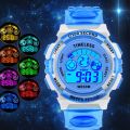 Kids Electronic Watches Color Luminous Dial Life Waterproof Multi Function Luminous Aalarm Clocks Watch For Boys And Girls.