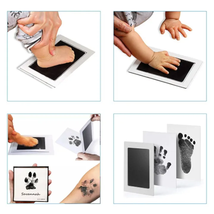 Baby Scan Ink Newborn Baby DIY Hand And Footprint Kit Ink Pads Photo Frame Handprint ...