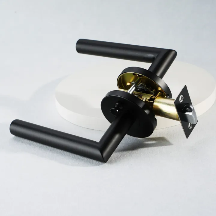 Viladepot%20Privacy%20Door%20Handle%20Polishing%20Handle%20Lever%20Round%20Base%20Bedroom%20Bathroom%20Door%20Lock%20Reversible%20-%20Image%204