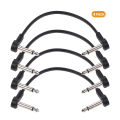 4 Packs Ggiant AC-8 Guitar Effect Pedal Flat Patch Cables 6 Inch Length with 1/4 Inch Right Angle Connectors Patch Cable Kit. 