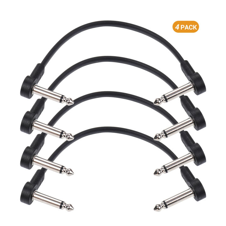 4%20Packs%20Ggiant%20AC-8%20Guitar%20Effect%20Pedal%20Flat%20Patch%20Cables%206%20Inch%20Length%20with%201/4%20Inch%20Right%20Angle%20Connectors%20Patch%20Cable%20Kit%20-%20Image%203