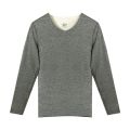 Traceless thermal underwear mens fleece thickened winter cold resistant long-sleeved backing wool thermal shirt men. 