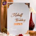 Velvet Nikkah File with Couple name inside Nikkah certificate. 