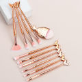 11 pcs mermaid makeup brushes, fish tail makeup brush set, beauty tools. 